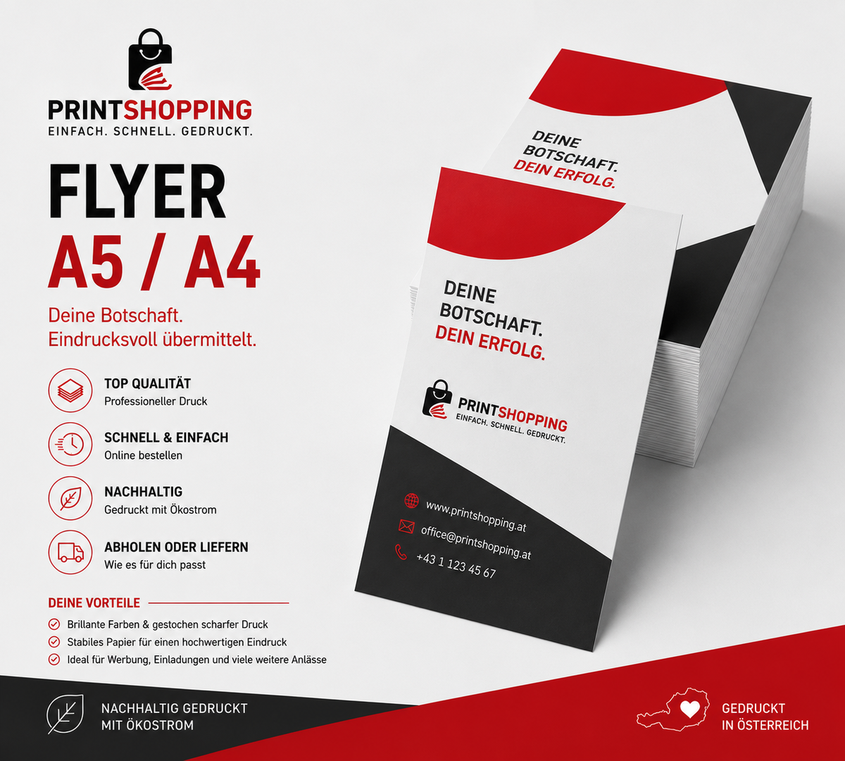Flyer drucken lassen – A5 oder A4